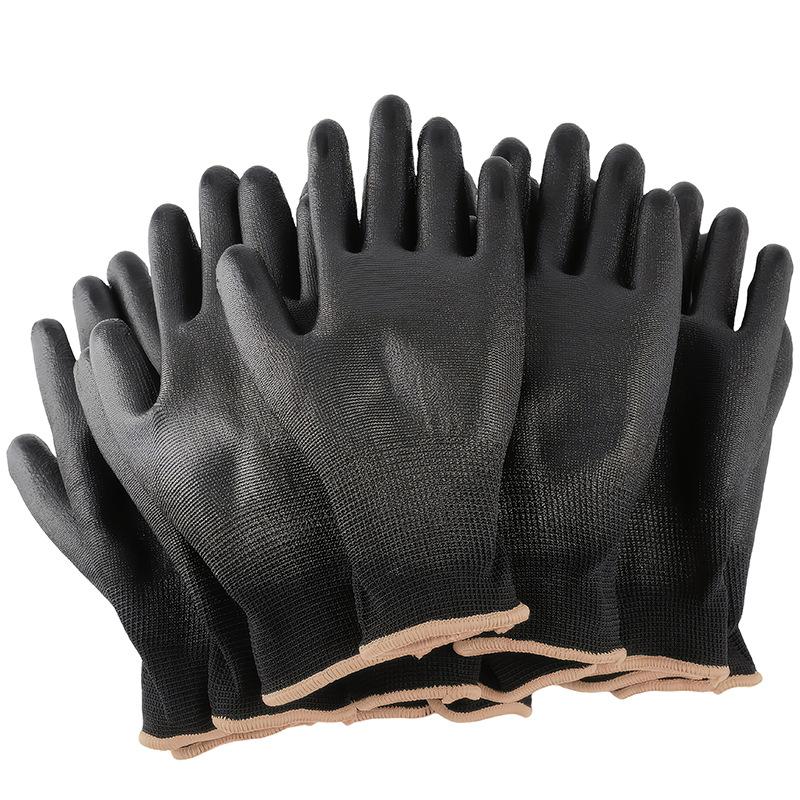 12 Pairs Ohutuskate Töökindad Käekaitse PU Nailon Libisemisvastane Tolmukindel