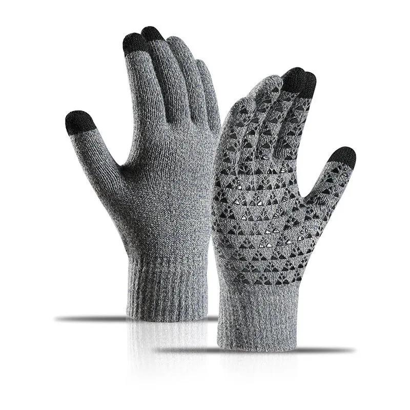 Winter Touchscreen Gloves for Men Women Upgraded Thermal Warm Knit Glove Outdoor Cycling Sports Plush Gloves for Running Driving