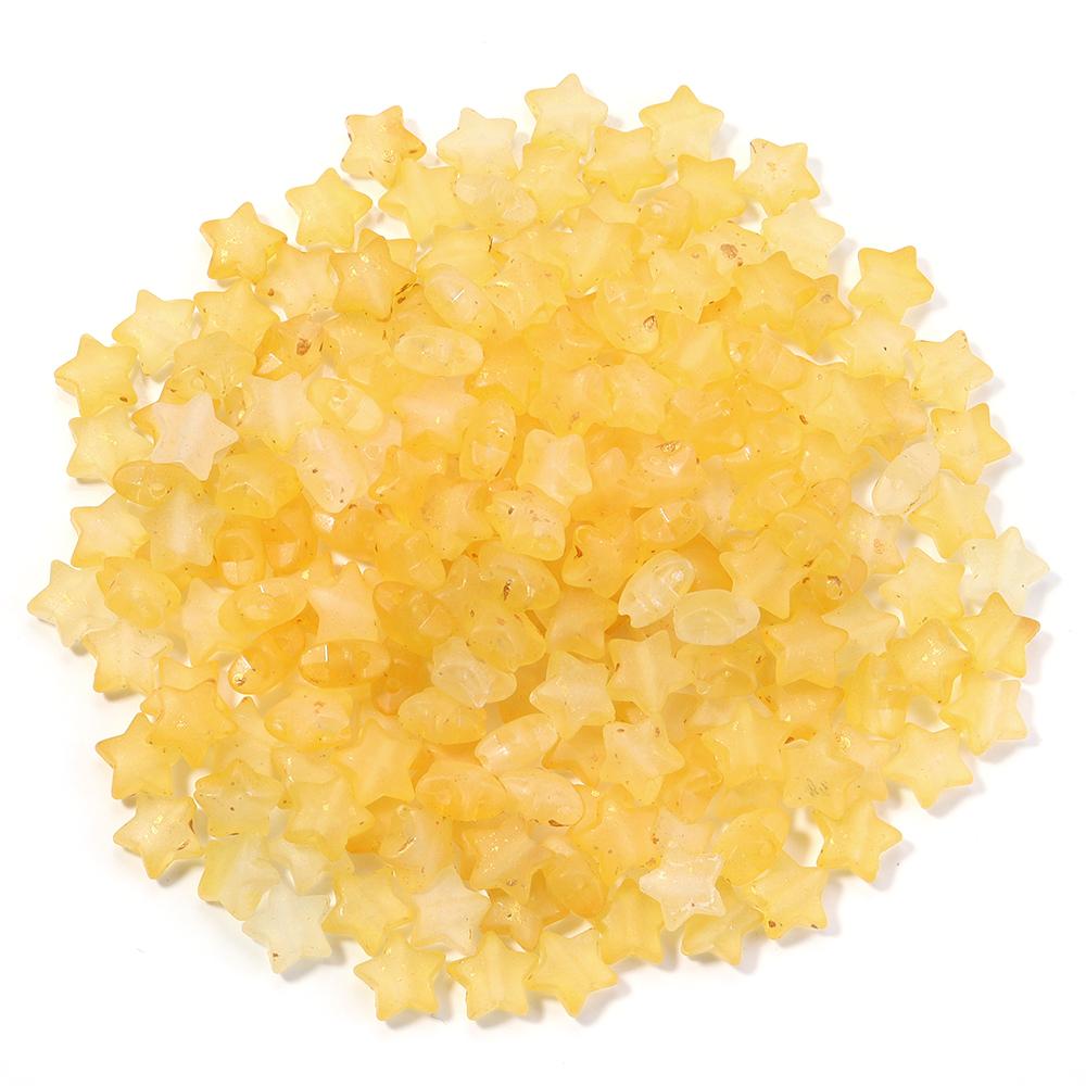 200 Stück 9x10mm Stern Acrylperlen Bunt Transparent Lose Abstandshalterperlen Für Schmuckherstellung DIY Armbänder Halsketten Zubehör