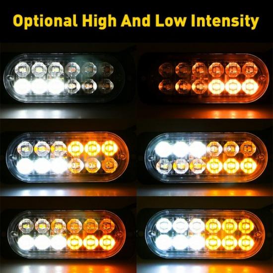 4X LED Strobe Bright Light Truck Car Beacon Foglights Hazard Flash Signal Lamps