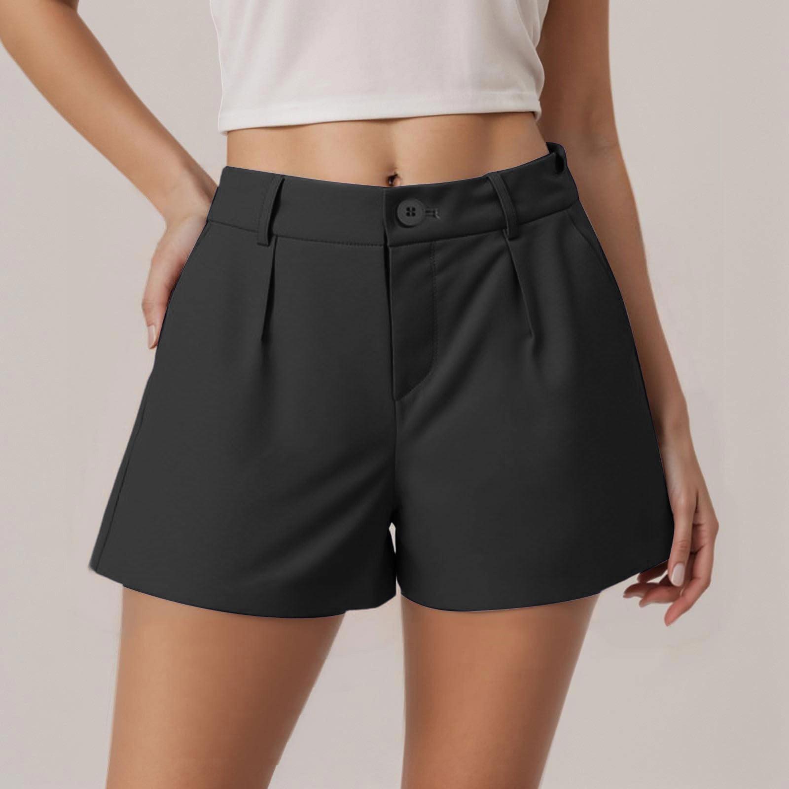 

Ladies Casual Suit Pants With High Waist And Slimming Effect, Versatile And Color Loose Shorts S чорний