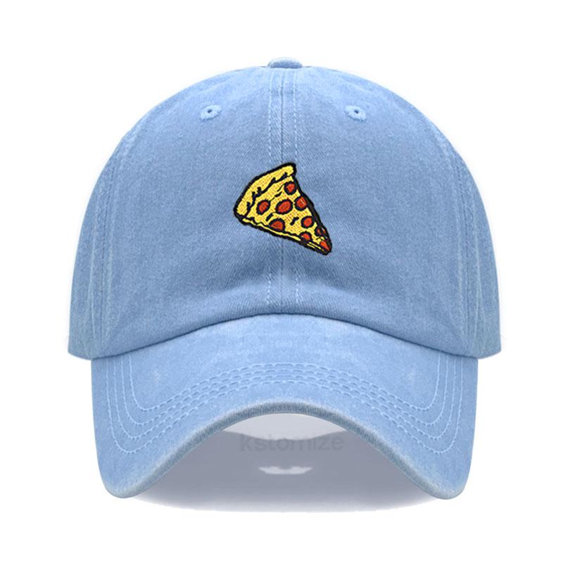 Pizza Embroidered Baseball Cap for Women Men Fashion Adjustable Soft Cotton Dad Hat Unisex Classic Golf Caps