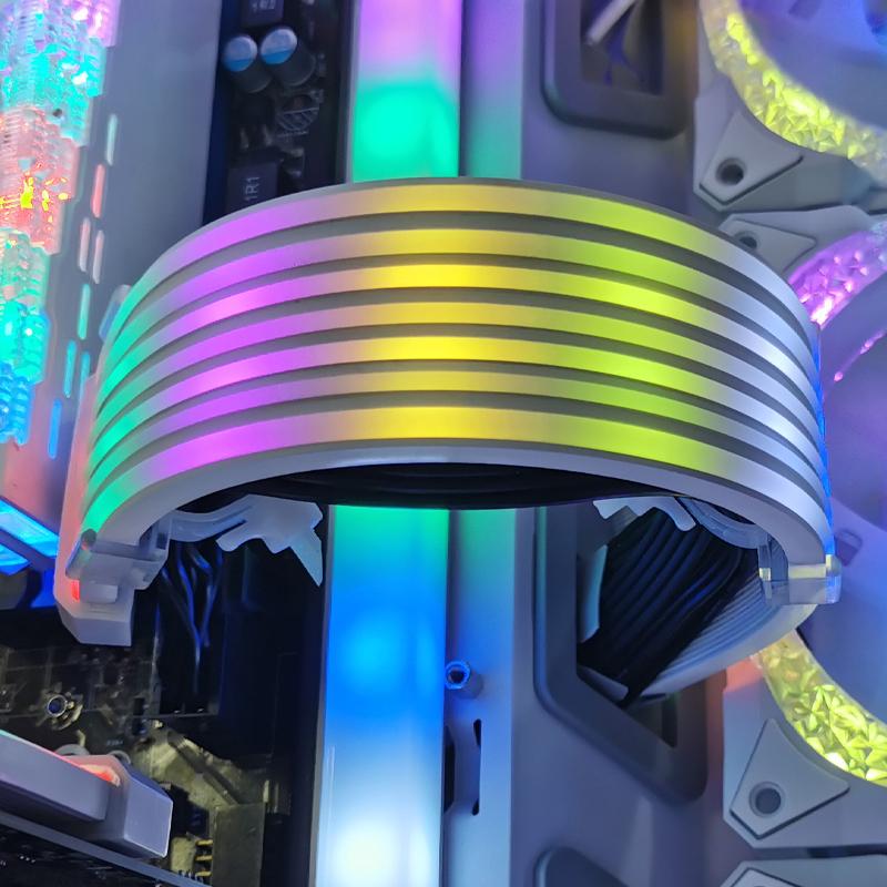 COOLMOON AOSOR AL200 Lamba Şeridi 5V ARGB Aura Sync Esnek Lamba Şeridi Genişletilebilir Bükülebilir Çok Fonksiyonlu DIY 24PIN Anakart için