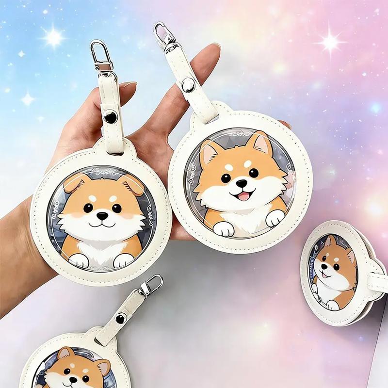 Protective Round Badge Case 58/75Mm Waterproof Transparent Window Display Bag With Hangable Fan Supplies 1/2 Pcs