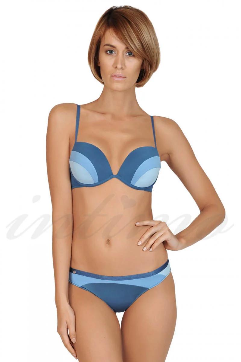 

Комплект білизни: бюстгальтер push-up і трусики бразилиана Lisca (49001) 80B/S французький небо синє кольору