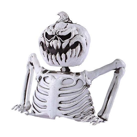 Halloween Skeleton Decoration with Green Light Haunted House Yard Art Decor Night Terror A
