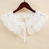 Perfect Match Cotton Fake Collar For Women Flower Embroidery Hollow Lace Detachable Collars Lapel Half Shirt False Collar Female Clothes Decor