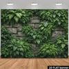 Lush Jungle Banner with Ferns and Tropical Leaves Photo Booth Background Cloth