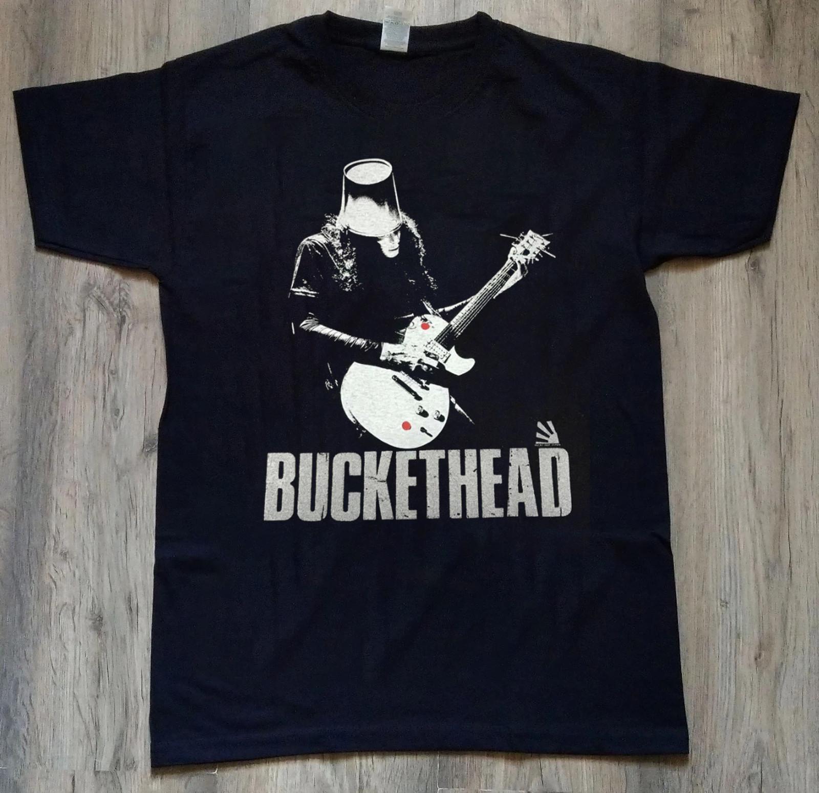 Футболка Buckethead Топы Футболка Подарок для фаната Черная Все размеры S-4XL Рубашка XL