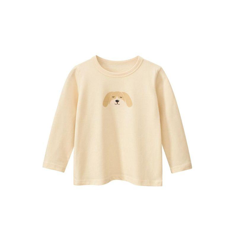 Brand New Autumn Baby Clothes Korean Style Girls' Base Shirt Children's Pure Cotton Cartoon Print Long-Sleeve T-Shirt Ins