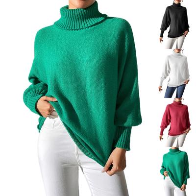 Dámské Neformální, Módní, Pohodlné, Jednobarevné, Minimalistický top, Vysoký límeček, Rolák