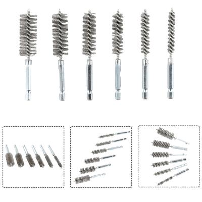 Brosses de Perçage Outils Brosse de Nettoyage Équipement d'Atelier 17mm 6 Pièces 8mm Brosses de Nettoyage Perceuse Électrique Acier Inoxydable 10mm