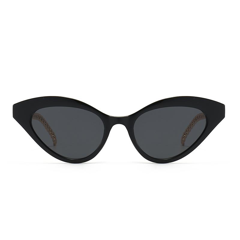 Gg0978  Cat-Eye Narrow Modern Retro Rope Decorative Sunglasses Trendy Street Photography Model Catwalk Sunglasses