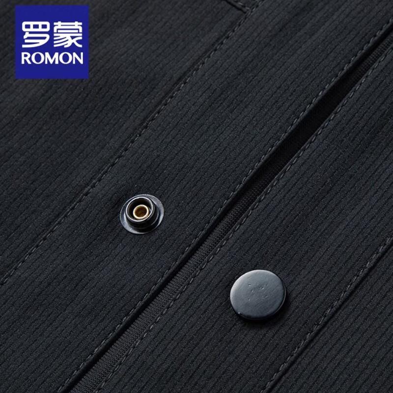 ROMON Men's Solid Color Lapel Jacket 3J381308