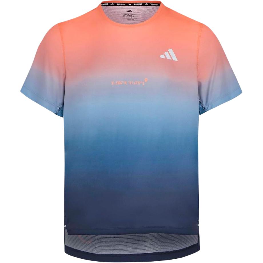 

Adidas Marathon Shanghai Half Finisher Round Neck Pullover Sports Short Sleeve Running T-Shirt Men Tops KU5587 XS