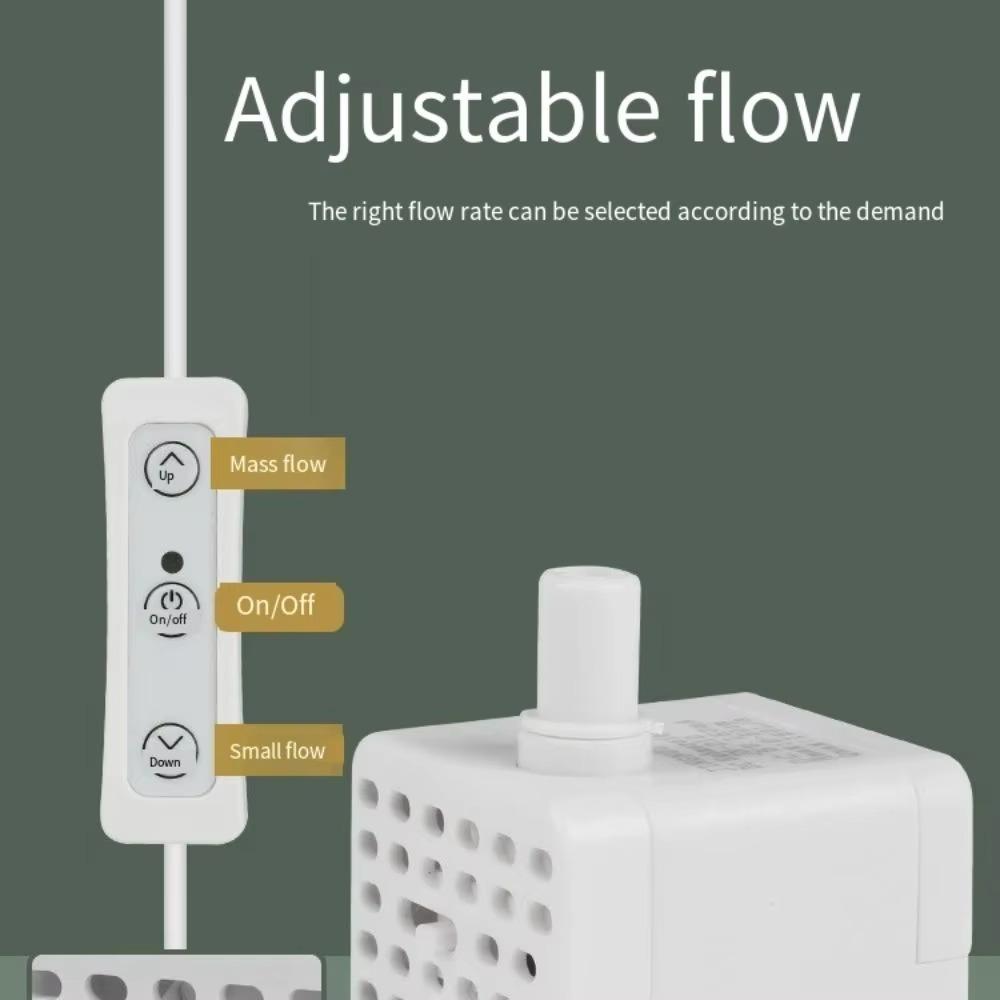 3W Small Circulating Filtration Pump USB Charging Pet Water Dispenser Pump  for Fish Tank