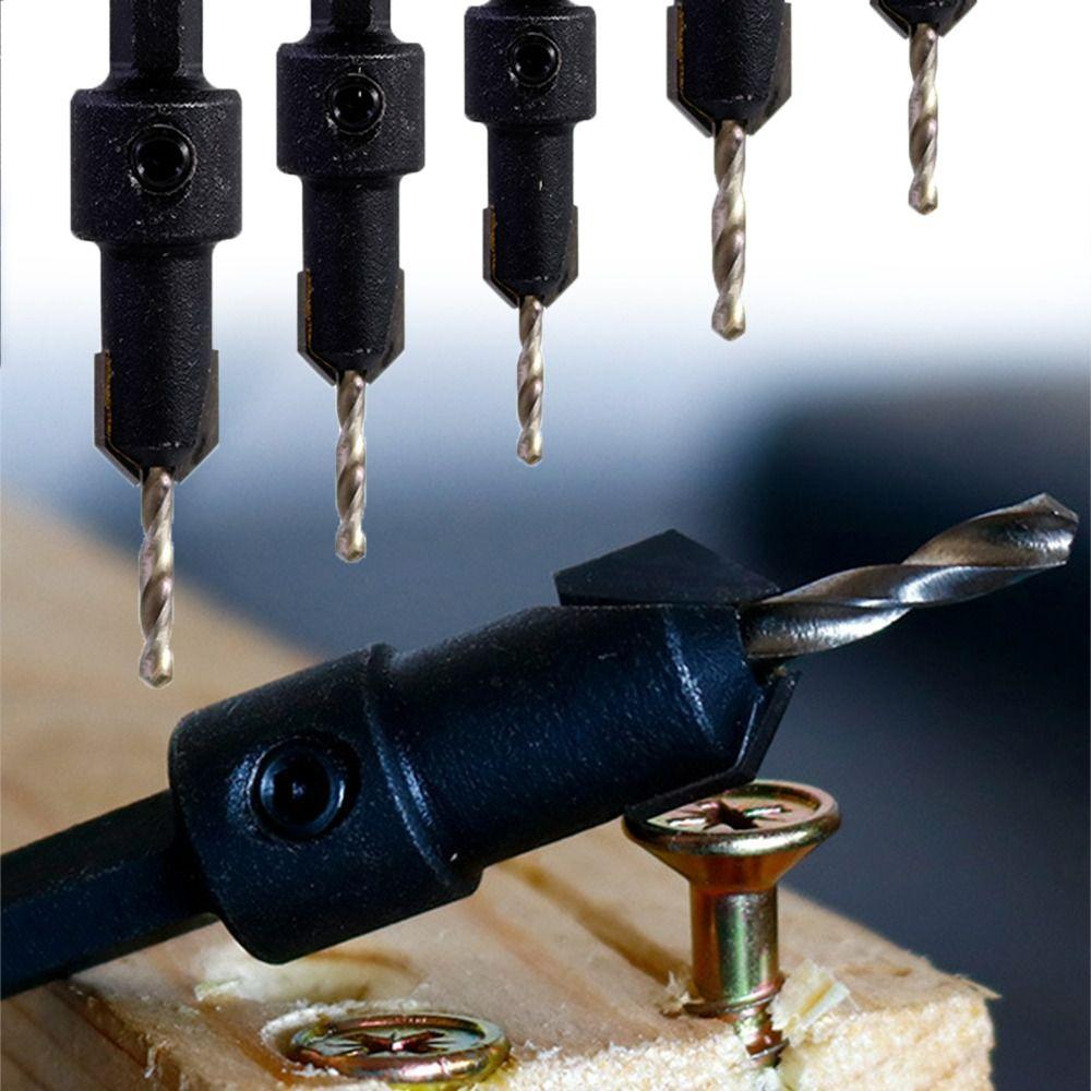 Adjustable Countersink Drill Bit Pointed Head Hex Shank Drill Durable Woodworking Drill Bit  Wood