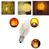 Lâmpada de Luz E14 Prata 220v 10w C7 Ponta Afiada Rosca Pequena Lâmpada de Sal Lâmpada de Aroma Luz Noturna Lâmpada Incandescente
