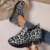 Women Sneakers 2024 Autumn New Women Round Toe Leopard Print Shoes Anti Slip Outdoor Commuting Sneakers Zapatos De Mujer