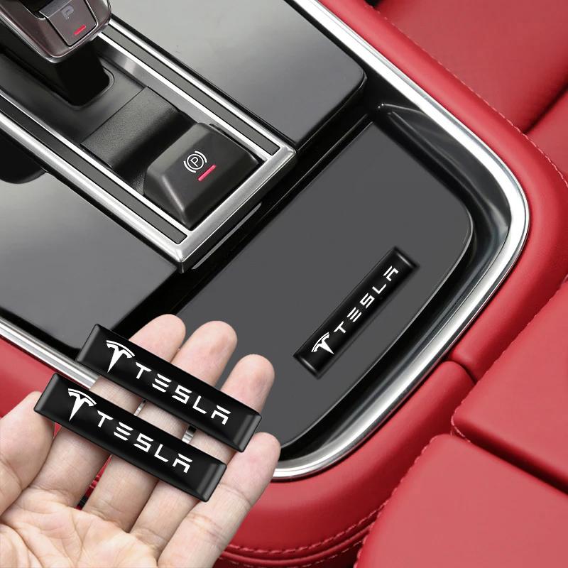 2/4/10Pcs 3D Car Badge Decorative Stickers For Tesla Model 3 Y S X Cybertruck Juguete Roadster Coil Bonina