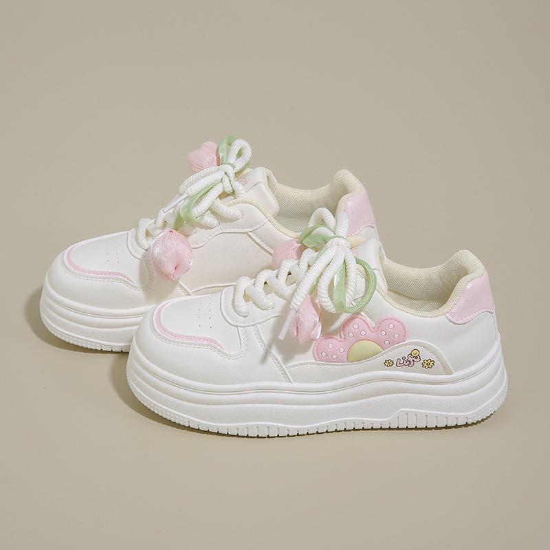 

2025 summer new flower little white shoes women s skirt popular mesh shoes breathable mesh casual shoes sports shoes 40