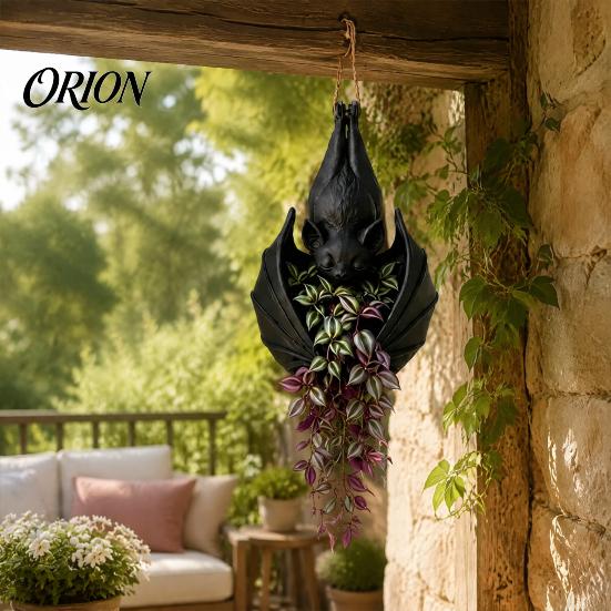 Pianta Ragno Fioriera Sospesa Bat Pot, Fioriera Creativa Gotica, Contenitore Decorativo di Halloween per Rampicanti Piante Ricadenti, Decorazione Interna Esterna Fiore ad Ala