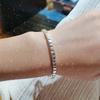 New Vintage 100% Pure 925 Sterling Silver Bangles Smooth Surface Ice Cubes Shape Bracelet For Women Luxury Fine Jewelry