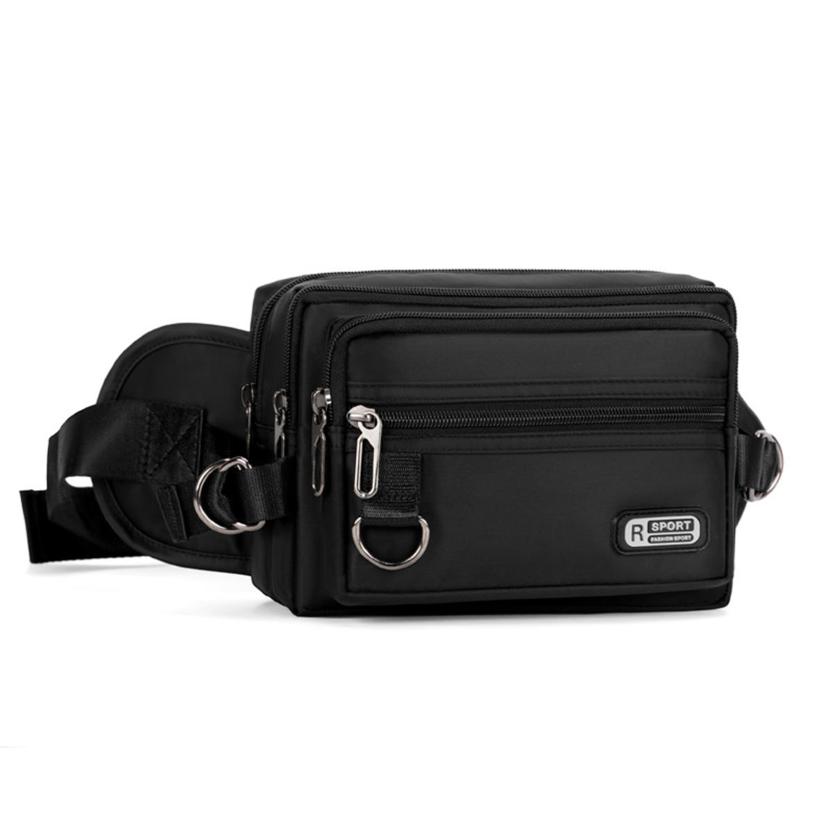 

Fashion Men Women Bumbag Casual Pack Purse Large Phone Belt Bag Outdoor Travel Phone Pouch Banana Hip Bags one size чёрный