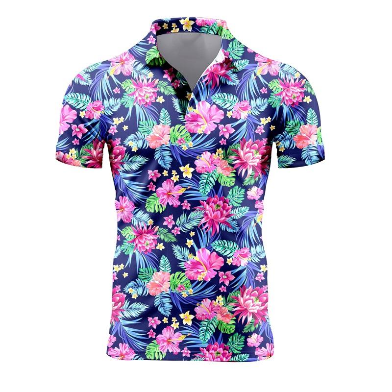 Funny Short Sleeve Polo Shirts 3d Full Print Flower T Shirts For Unisex Summer Casual Oversized Tee Shirt Tops