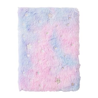 Plush Diary Gradient Color 80 Pages Multi Purpose Journal Notebook for Students Star