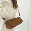 2025 New Small Square Bag Fashionable Retro Messenger Shoulder Bag Wide Shoulder Strap Handbag Foreign Versatile Simple Women's Bag