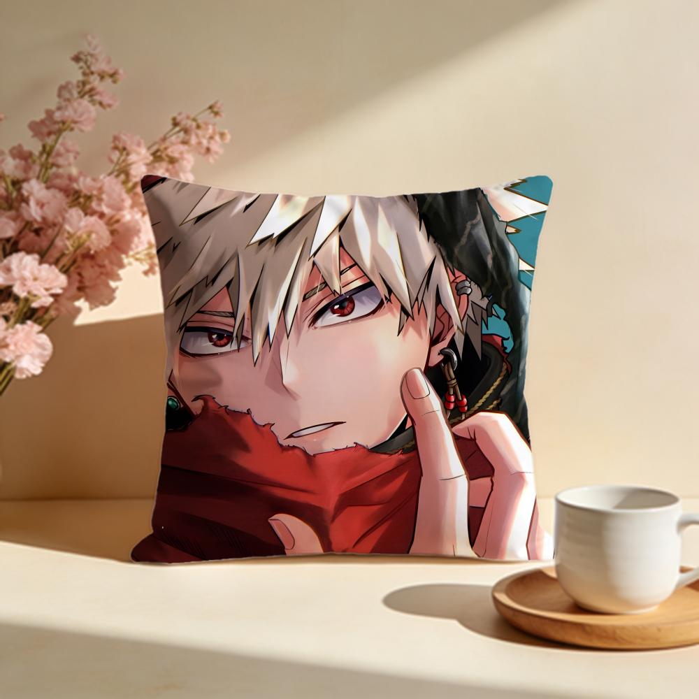 Trendy MMy Hero Academiaable Cushion Cover Stylish Washable Pillow Cover Ideal for Couch Bedroom Car Decoration