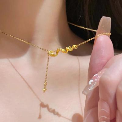 Collier ras du cou tendance en forme de serpent pour femmes, couleur or, accessoires de mariage, cadeaux