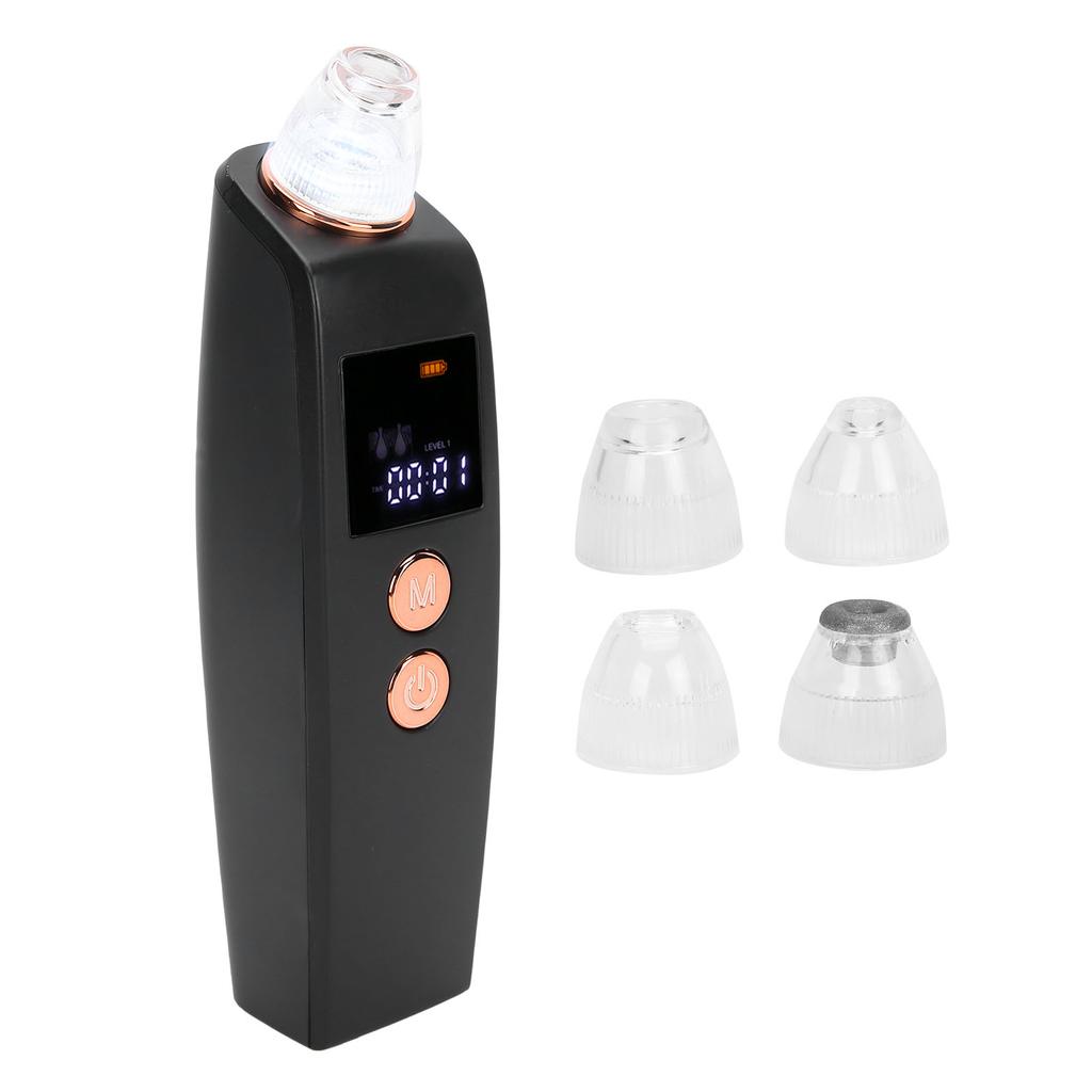 Wizualna Elektryczna Maszynka do Usuwania Wągrów Regulowana Siła Ssania Próżniowego Oczyszczacz Porów Twarzy Czarny