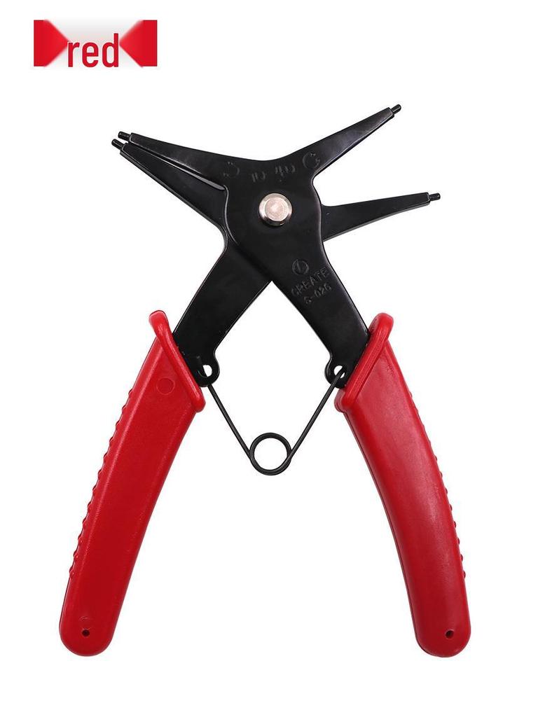 Dual-Purpose Snap Ring Pliers: Internal/External Retaining & Curved Door Shaft Pliers