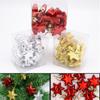 12Pcs Xmas Ball Xmas Tree Hanging Ornament Plastic Six Pointed Star Ball  Party Decor