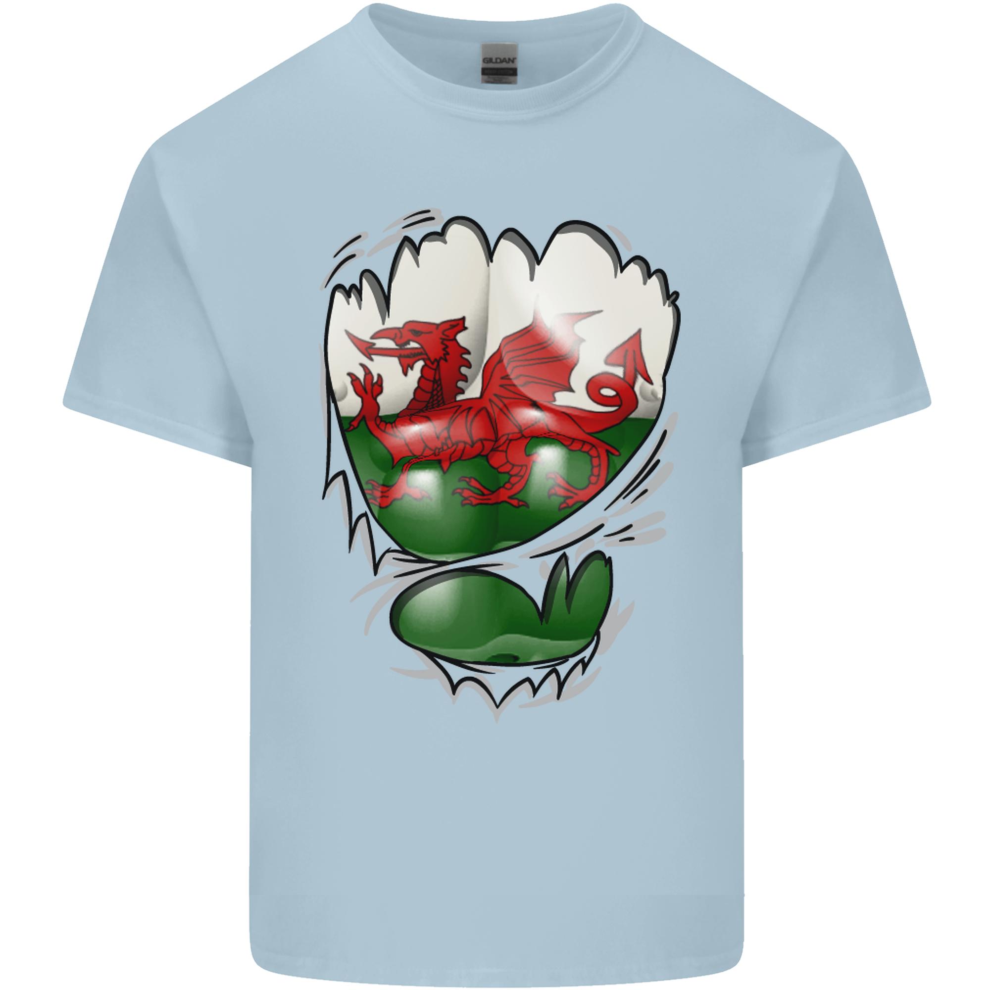 Gym The Welsh Flag Ripped Muscles Wales Unisexs Light Cotton TShirt S