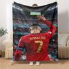Ronaldo's Celebration Moment Blanket Ultra-Soft Perfect for Couch Bed Bedding Four Seasons Multipurpose Playful Design