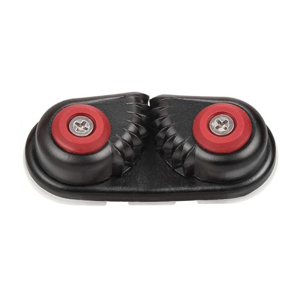 Black Nylon Aluminum Alloy Cam Cleats Fairlead Rope Gripper for Marine Sailing Accessories for Ships Sailboats