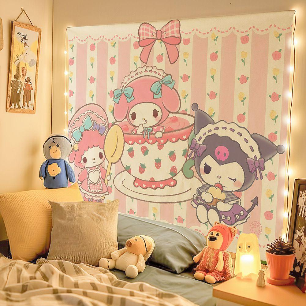 Sanrio Tapestry and My Melody 75x100 чёрный