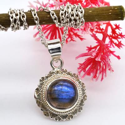 Labradorite Necklace, 925 Silver Necklace, Gift For Her, Women Necklace, Gemstone Necklace, Birthday Gift, Boho Necklace