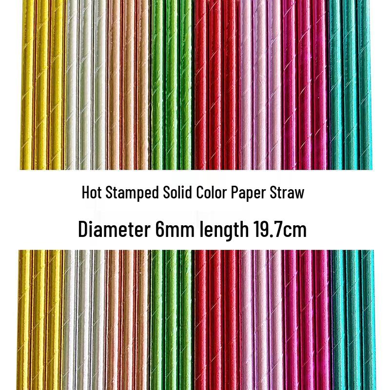 Eco-Friendly Disposable Decorative Paper Straws for Beverages and Desserts
