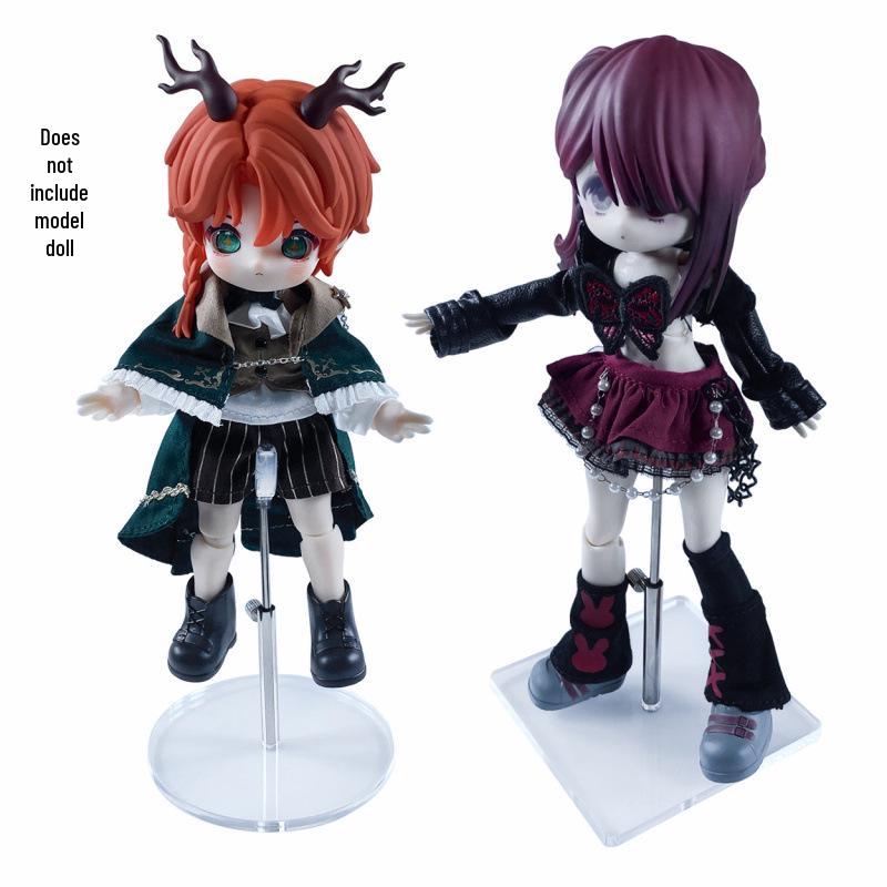 Acrylic Transparent Crotch-Support Doll Stand for BJD & Ob11/Ob22/Fairy 1/4 Dolls