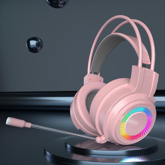G60 Wired Headphone Bass Colorful Lights 3.5mm 7.1 Surround Sound Gaming Headset with Mic for Gamer