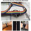 Pulsera de arcoíris Orgullo Gay LGBT Pulseras de reloj de arcoíris ajustables Pulsera Regalos LGBTQ para hombres y mujeres