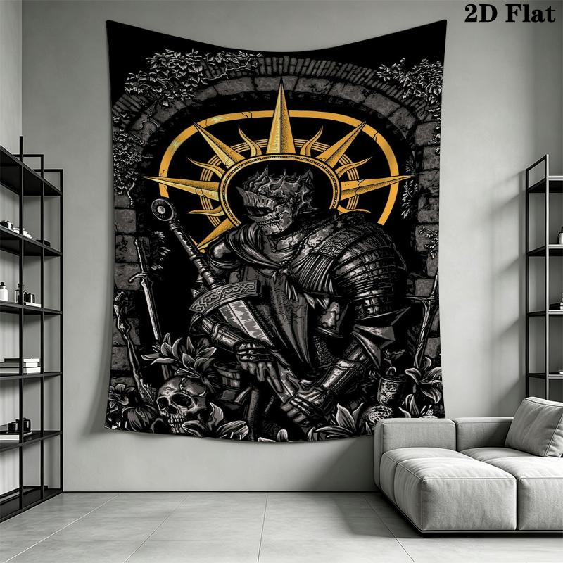Dark Soul Wall Tapestry Aesthetic Wall Hanging Printed Fabric Blanket Decorative Tapestries for Bedroom Living Room Home Decor