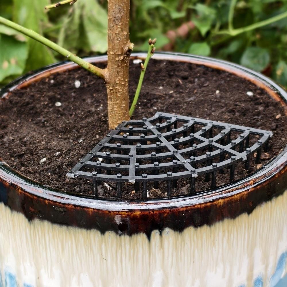 Breathable Mesh Plant Pot Soil Protector Grid Cover for Beginner Gardeners