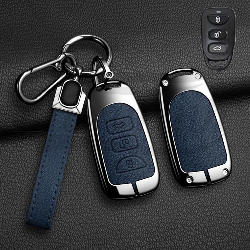 Car Accessories Key Case Cover Holder For Hyundai Kia Tucson Sonata Santa Fe Carens 2/3Buttons Remote Key Protective