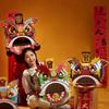 Chinese Lion Dance Head DIY Assembly Interesting Educational Cute Style Paper Decorative Craft Model for Toy Red