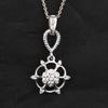 White Diamond Pendant 925 Sterling Silver Rhodium Jewelry Gift for Her